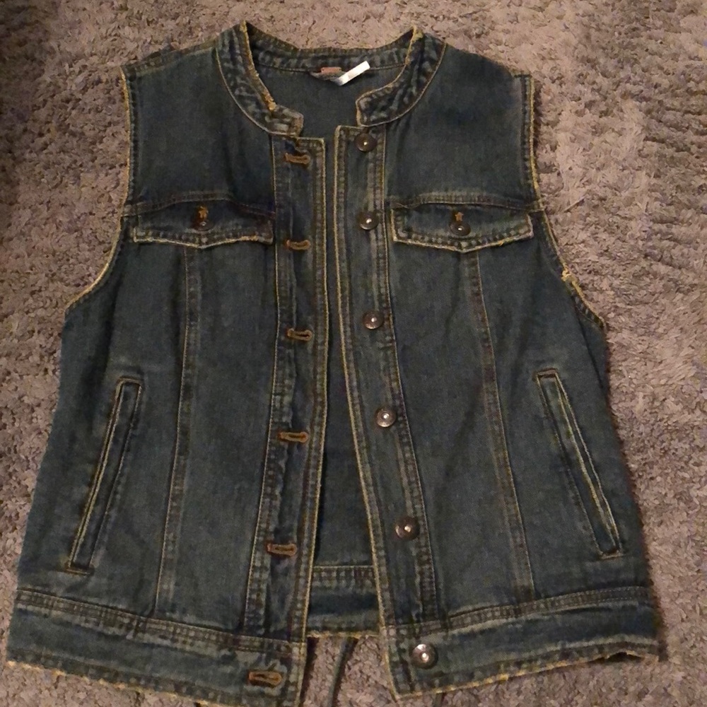Free people jean vest